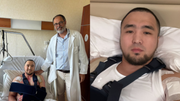“Аллаға шүкір, бәрі жақсы өтті”. Италияда иығына ота жасатқан Елдос Сметов қазіргі жағдайы туралы айтты