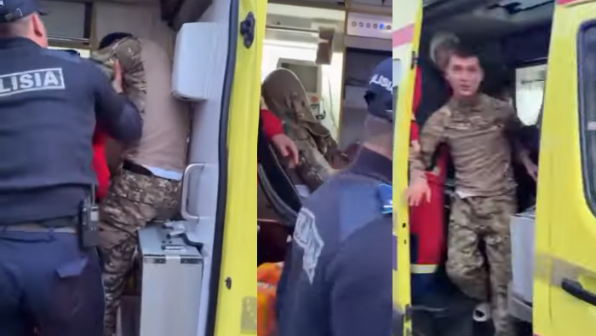 Атыраудың мас тұрғындары жедел жәрдем көлігінде жанжал шығарды (ВИДЕО)
