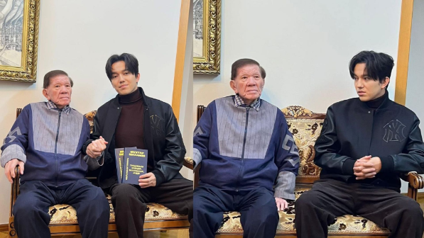 «…Көрегенділік!» - Димаш Құдайберген Мұхтар Шахановтың үйіне барып, көңіл айтты (ФОТО)