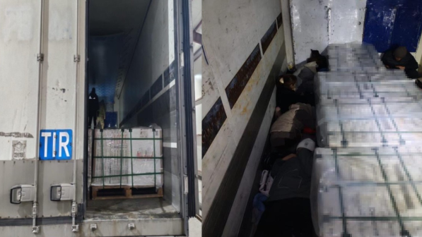 «Жүк көлігіне жасырынған» - Шекараны заңсыз кеспек болған мигранттардың қулық әрекеті белгілі болды (ФОТО)