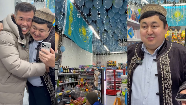 «2 млн теңгеден көп ақша жұмсалды» - Дүкенін патриоттық стильде безендірген кәсіпкер көпшілікті тәнті етті (ВИДЕО)