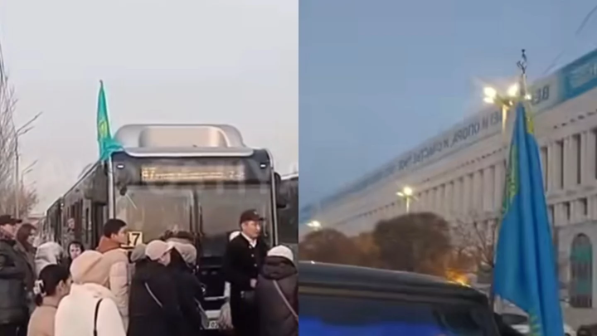 Көлікпен ту ұстап жүргендерді тоқтатқан 4 полицей қызметтен қуылды