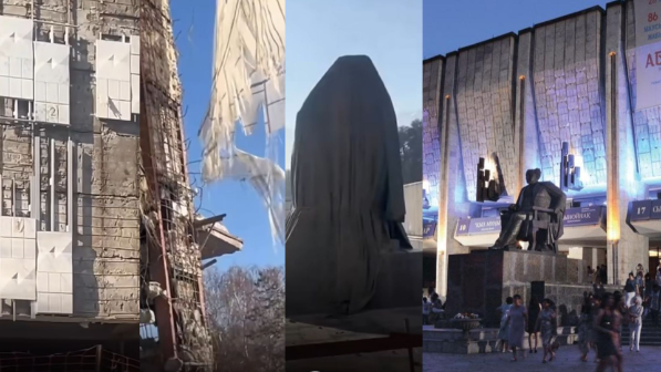 «45 млрд тг уәде етілген» - Әуезов театрының жөндеу жұмыстары уақытша тоқтап қалған (ВИДЕО)