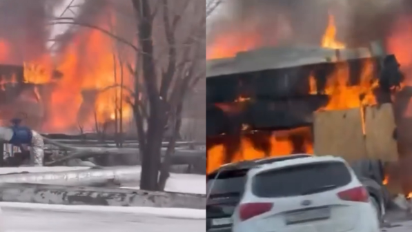 «Төрт адам күйік жарақатын алды»: Қарағандыдағы көше дәмханасында сұмдық жарылыс болды(ВИДЕО)