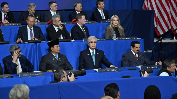 Қасым-Жомарт Тоқаев Бейбітшілік кеңесінің алғашқы отырысына қатысып жатыр