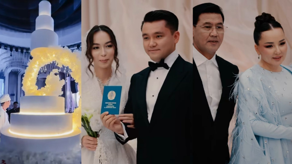 «Су жаңа көлік, шетелге жолдама, тұрмыстық техника»: Жанболат пен Жазираның ұлының үйлену тойы қалай өтті? (ВИДЕО)