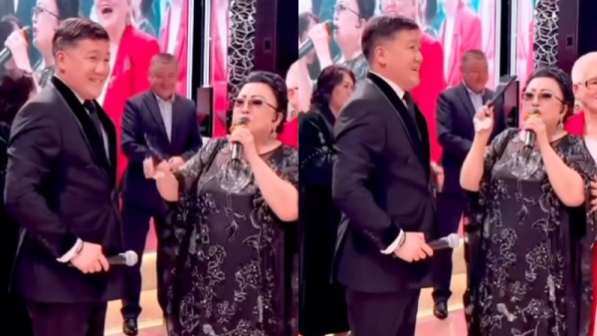 “Үшінші, төртіншімен жүрсең де…”: Мақпал Жүнісованың Тұрсынбек Қабатовқа айтқан тілегі елді күлкіге қарық қылды (ВИДЕО)