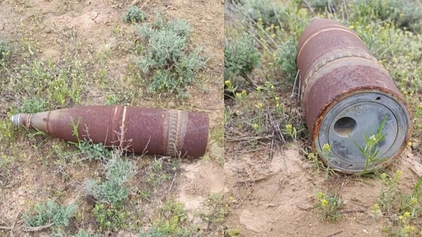 Ақтауда қырдан снаряд табылды