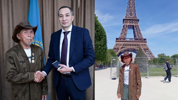 «Мақсатым - әлемге қазақтың қайсар, батыр халық екенін дәлелдеу»: Еуропаны жаяу аралаған қария марапатқа ие болды (ВИДЕО)