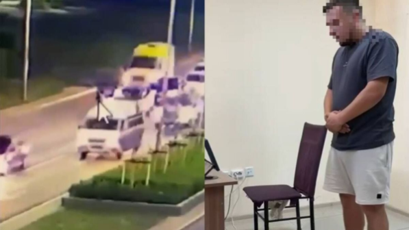 "Көлікте отырып, ауаға екі рет оқ атқан". Астанада ер адам 10 тәулікке қамалды